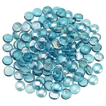 AMERICAN FIRE GLASS Aqua Blue Luster Firebeads, 10 Lb Bag FB-AQULST-10